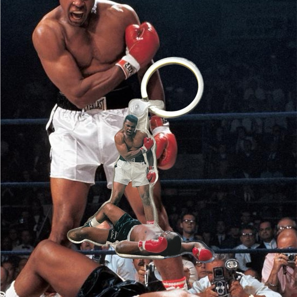Muhammad Ali versus Sunny Liston keychains. I have multiple keychains